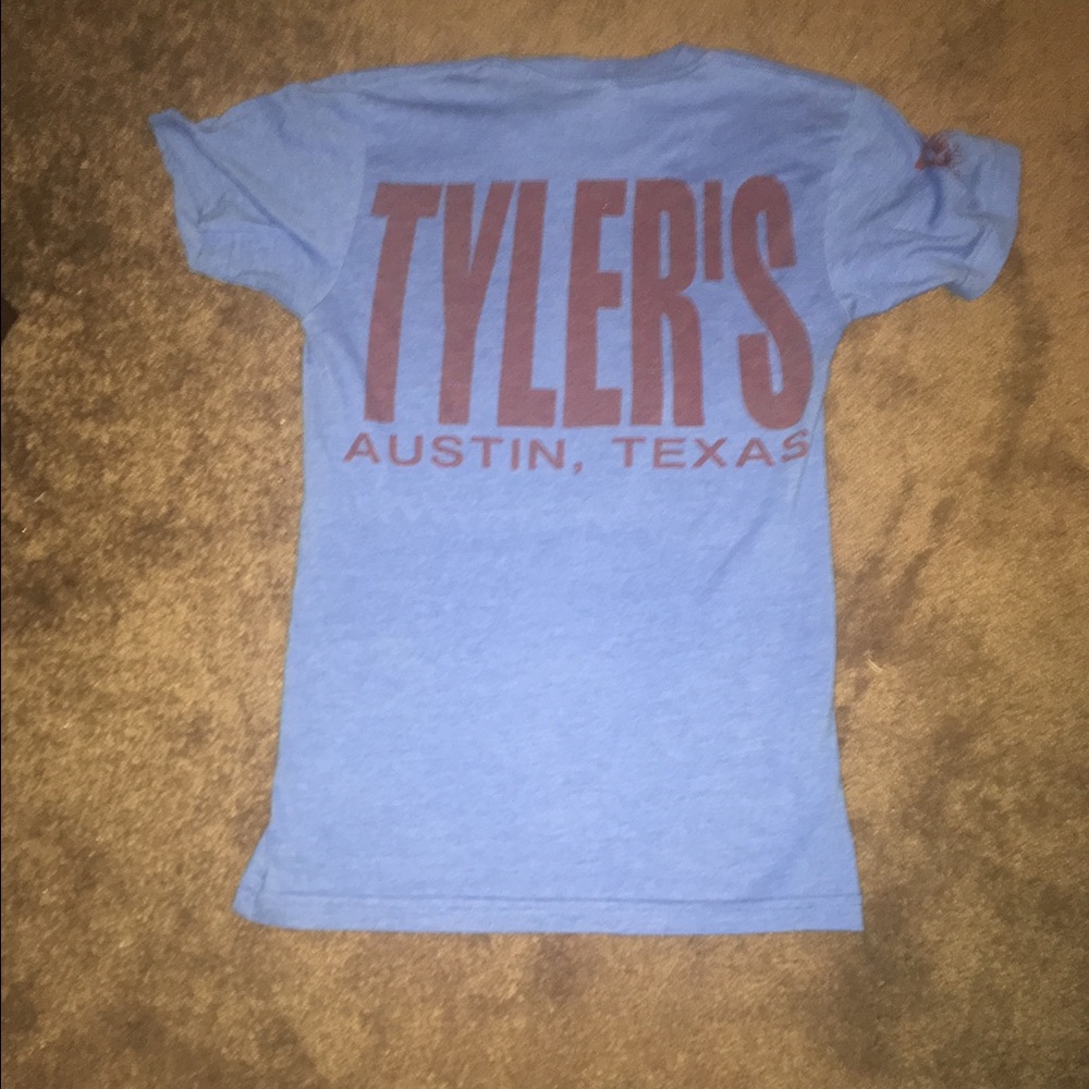 Blue and red Tyler's Austin Texas shirt